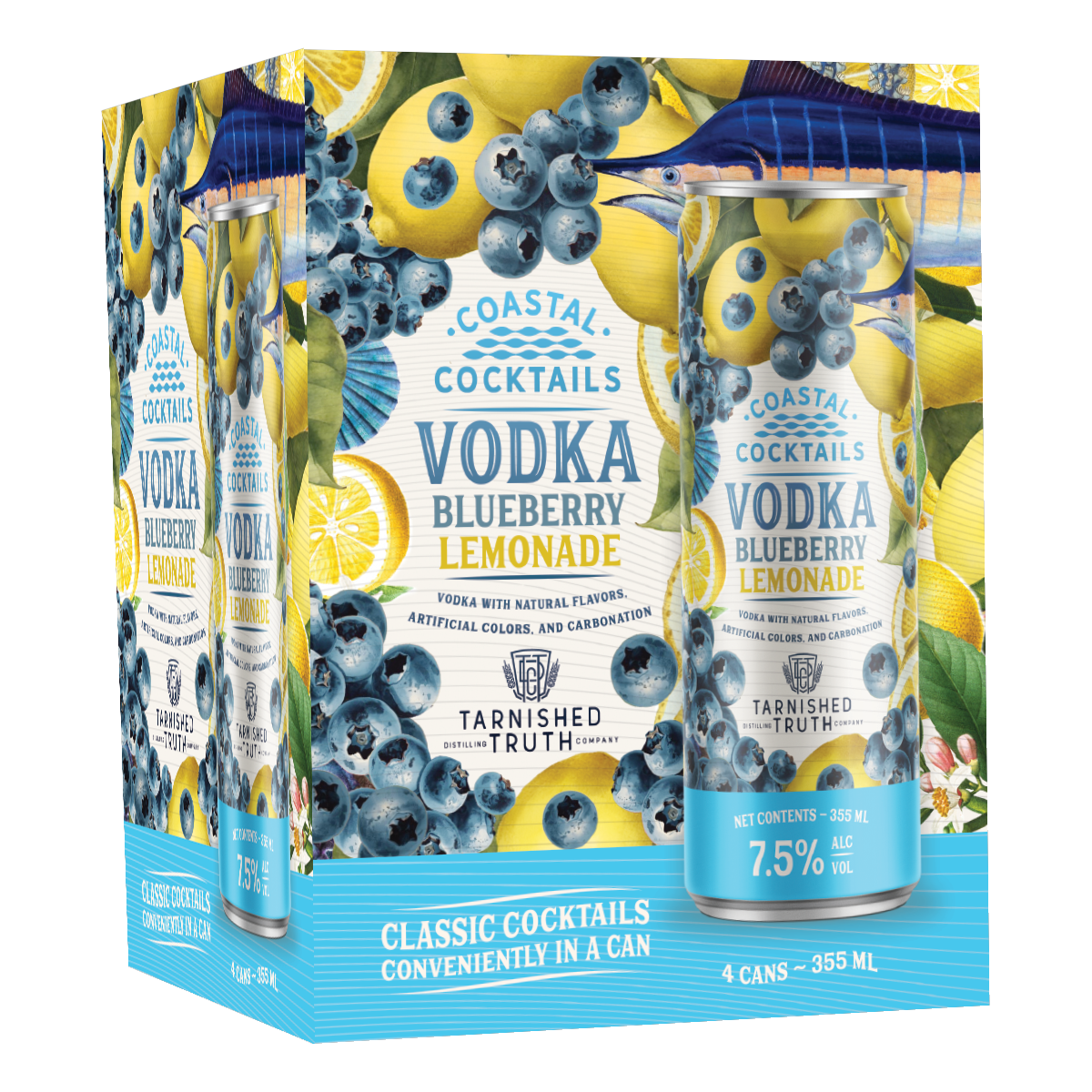 Coastal Cocktails - BLUEBERRY LEMONADE VODKA SODA